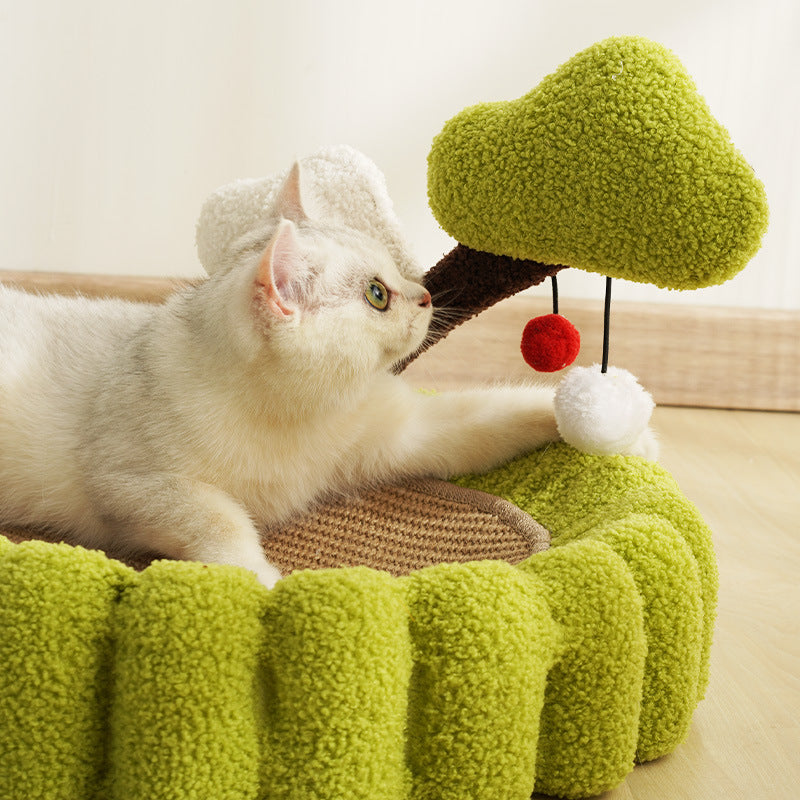 PawsCube - New Cat Scratch Board Cat Scratch Pad Wear Resistant Scratch Resistant Cat Bed Money Tree Cat Toy